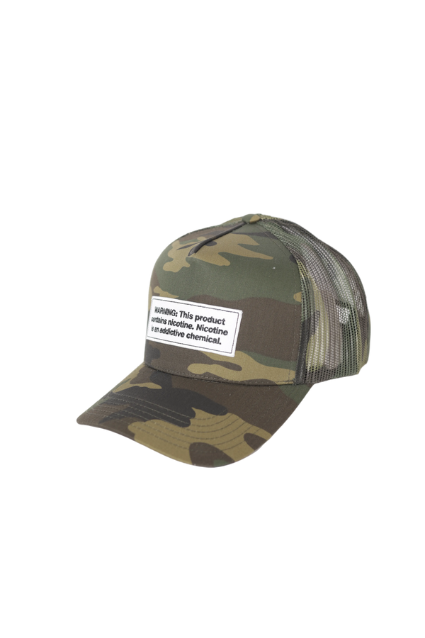 Camo Sesh+ Warning Label Hat